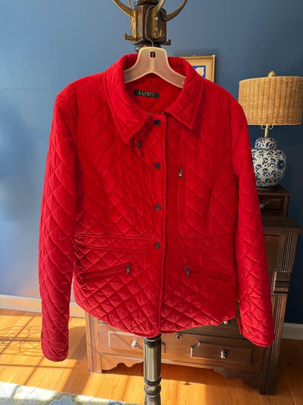 Red Women's Quilted Lauren Jacket